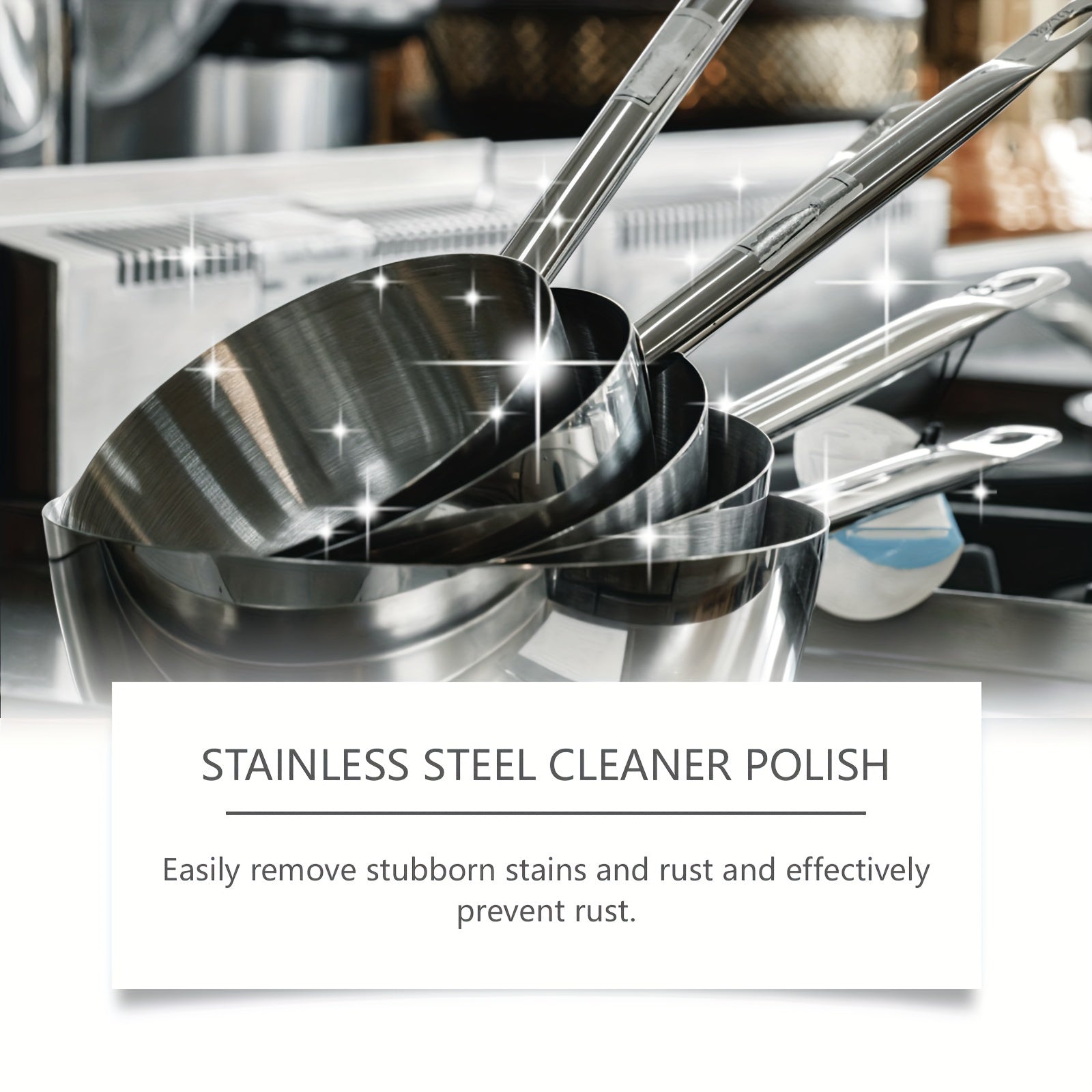 Stainless Steel Cleaner Paste with Sodium Bicarbonate for Pots Pans Rust Heavy Oil