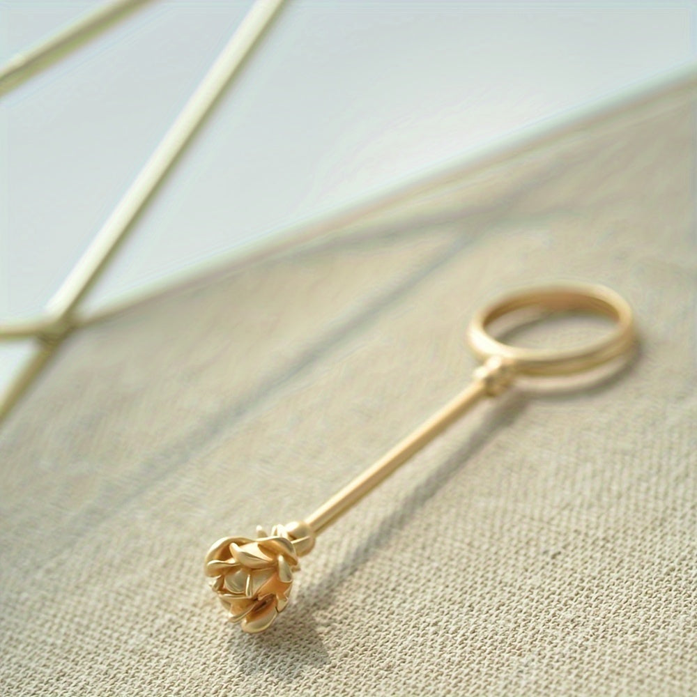 Unisex Rose-Shaped Cigarette Holder Ring Jewelry Accessory