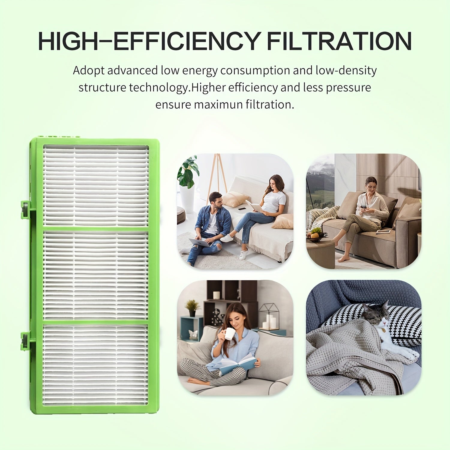 Фильтры для очистителей воздуха, упаковка 6/12 шт., для удаления аллергенов, совместимы с серией HEPA