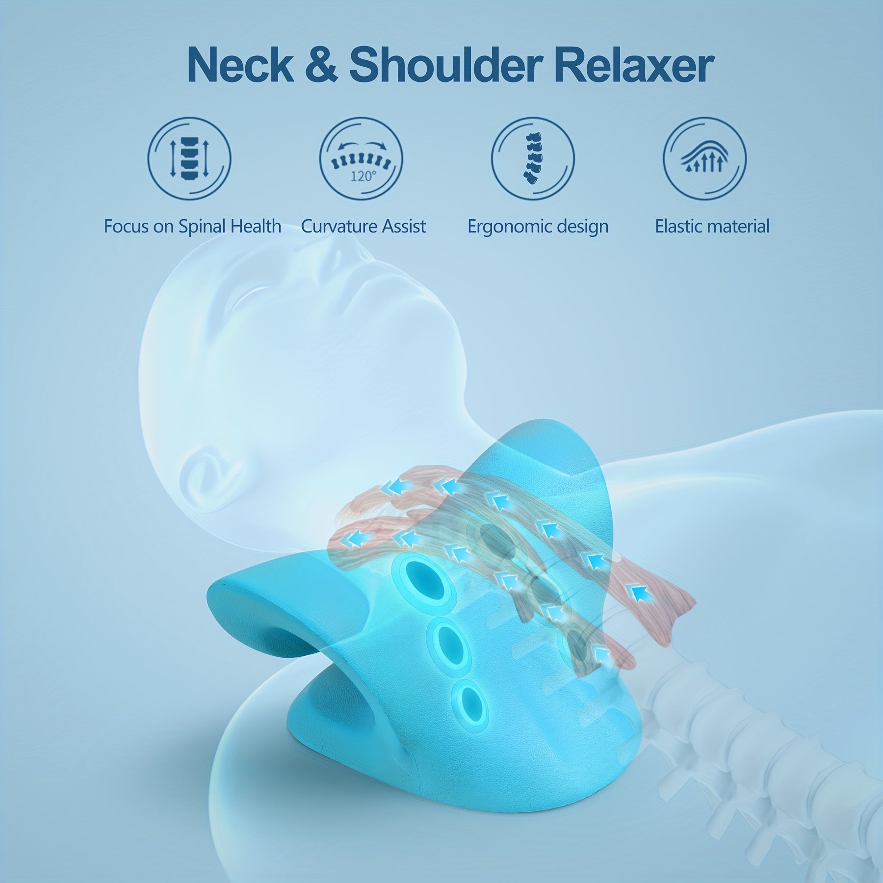 Neck and Shoulder Massager Cervical Traction Device for Spine Alignment