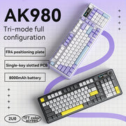 98-Key RGB Mechanical Gaming Keyboard Wireless 2.4G 5G with Volume Knob TFT Display