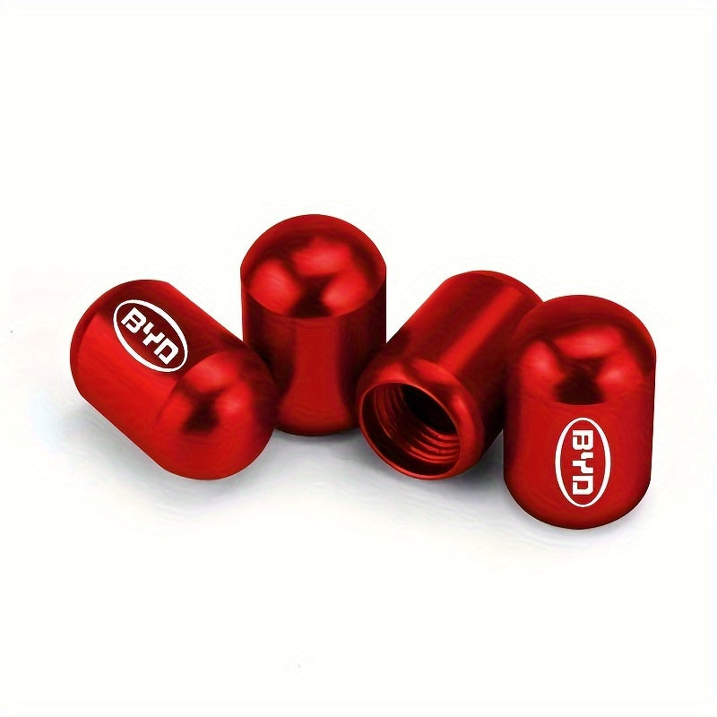 Universal Aluminum Tire Valve Stem Caps 4-Pack, Durable Corrosion-Resistant