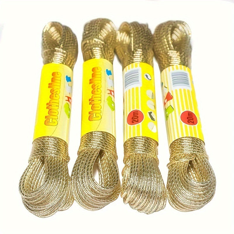 Прочный 20м ПВХ пластиковый стальной провод для сушки одежды на улице - идеально подходит для защиты от солнца и водонепроницаемой сушки одежды, простыней и покрывал на улице