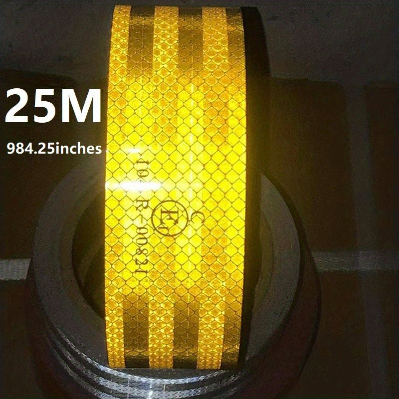 Car Reflective Warning Tape 25m x 5cm Red and White Retro Reflective Sheeting