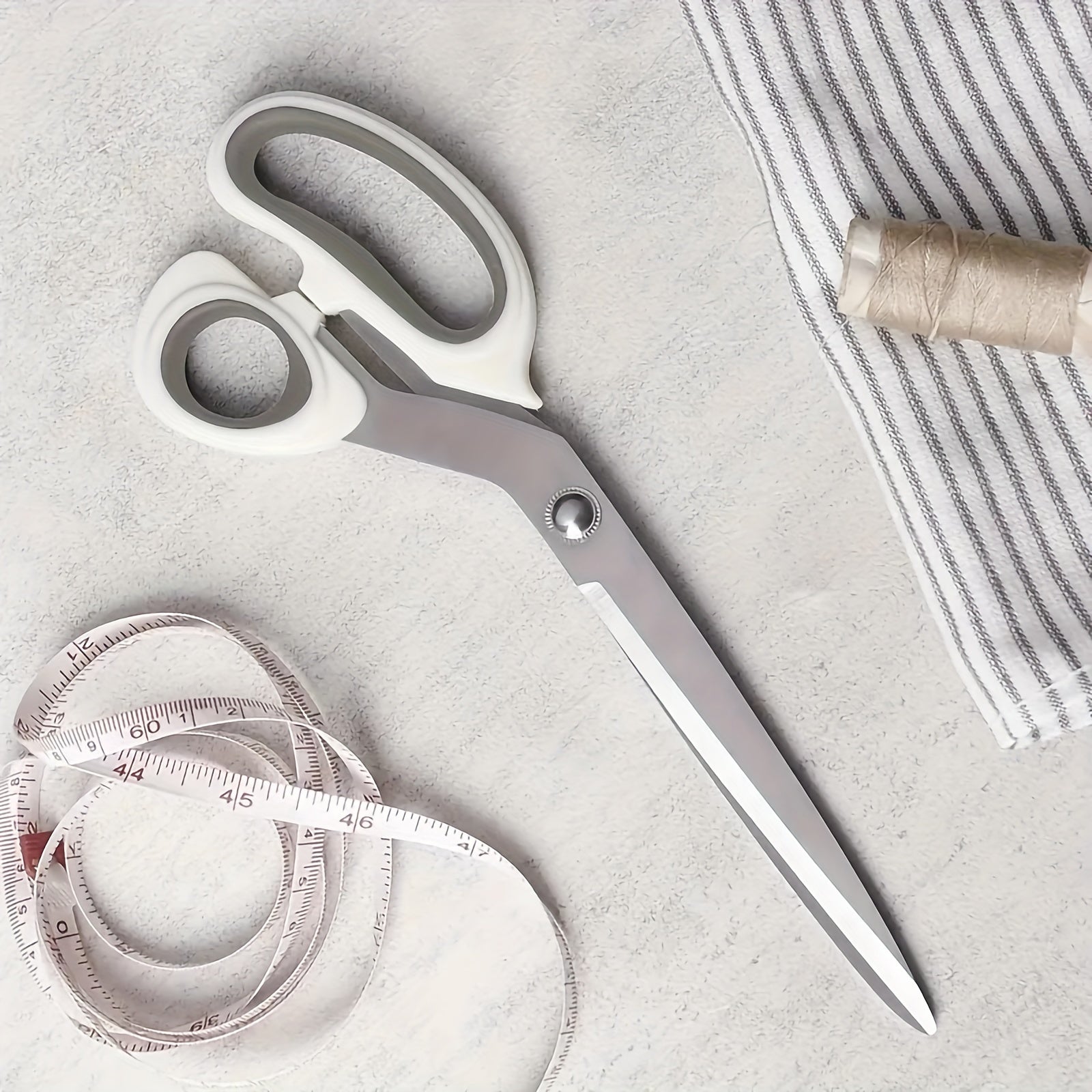 Stainless Steel Scissors with Thick Blades Non-Slip Grip for Paper Fabric Leather