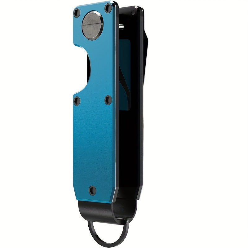 Men's Compact Metallic Key Holder, Minimalist Smart Keychain for 2-6 Keys