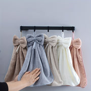 3-Piece Kitchen Towel Set Absorbent Quick-Drying Bowknot Skirt Pattern Household Cleaning