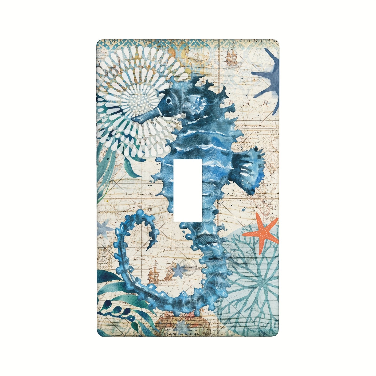 Placa de interruptor de un solo rocker para mapa náutico, decoración de iluminación y pared decorativa