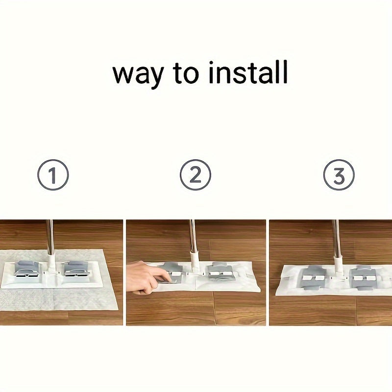 50 dona bitta ishlatiladigan elektrostatik mop varag'lari chang, soch va tozalash uchun