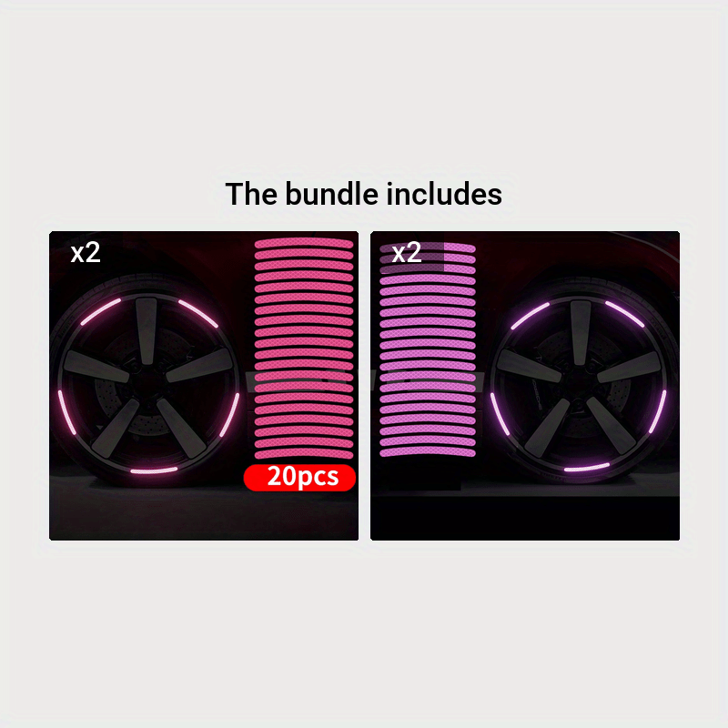 Creative Car Wheel Reflective Stickers Color Tire Strip Warning Decals