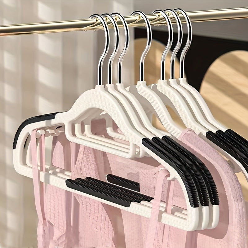 Juego de 10 perchas antideslizantes para ropa, resistentes y duraderas, recubrimiento para armario y vestidor