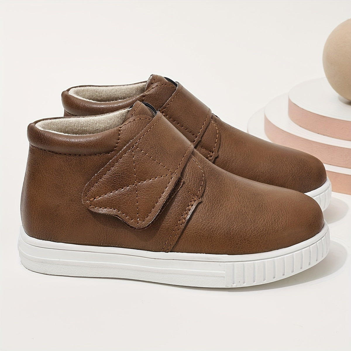 Boys' Casual Solid Color Boots for Fall and Winter Durable Non-Slip Mid Top