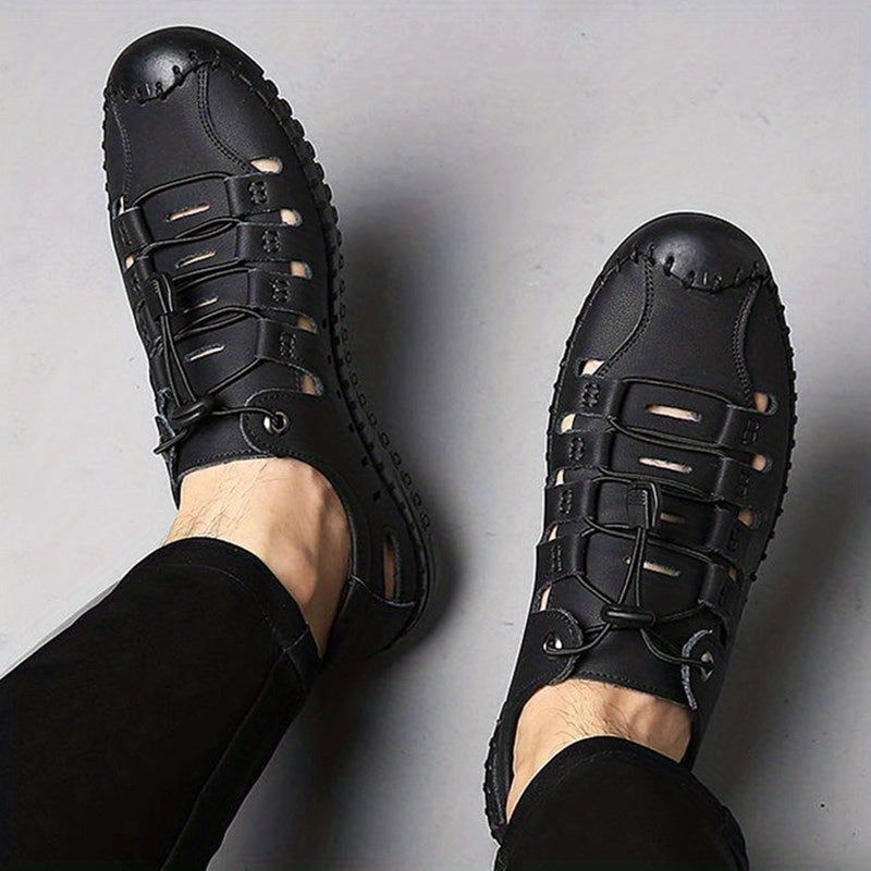 Men's Summer Sandals Breathable Microfiber Upper Rubber Outsole Casual Beach Shoes