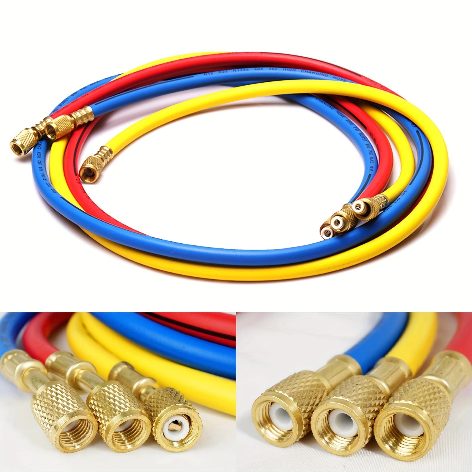 "Tri-Color Refrigerant Tubing for Air Conditioners - 1 dona, Mustahkam ABS materialidan tayyorlangan, Elektr energiyasi talab qilinmaydi, Salqin saqlash uchun zarur aksessuar"
