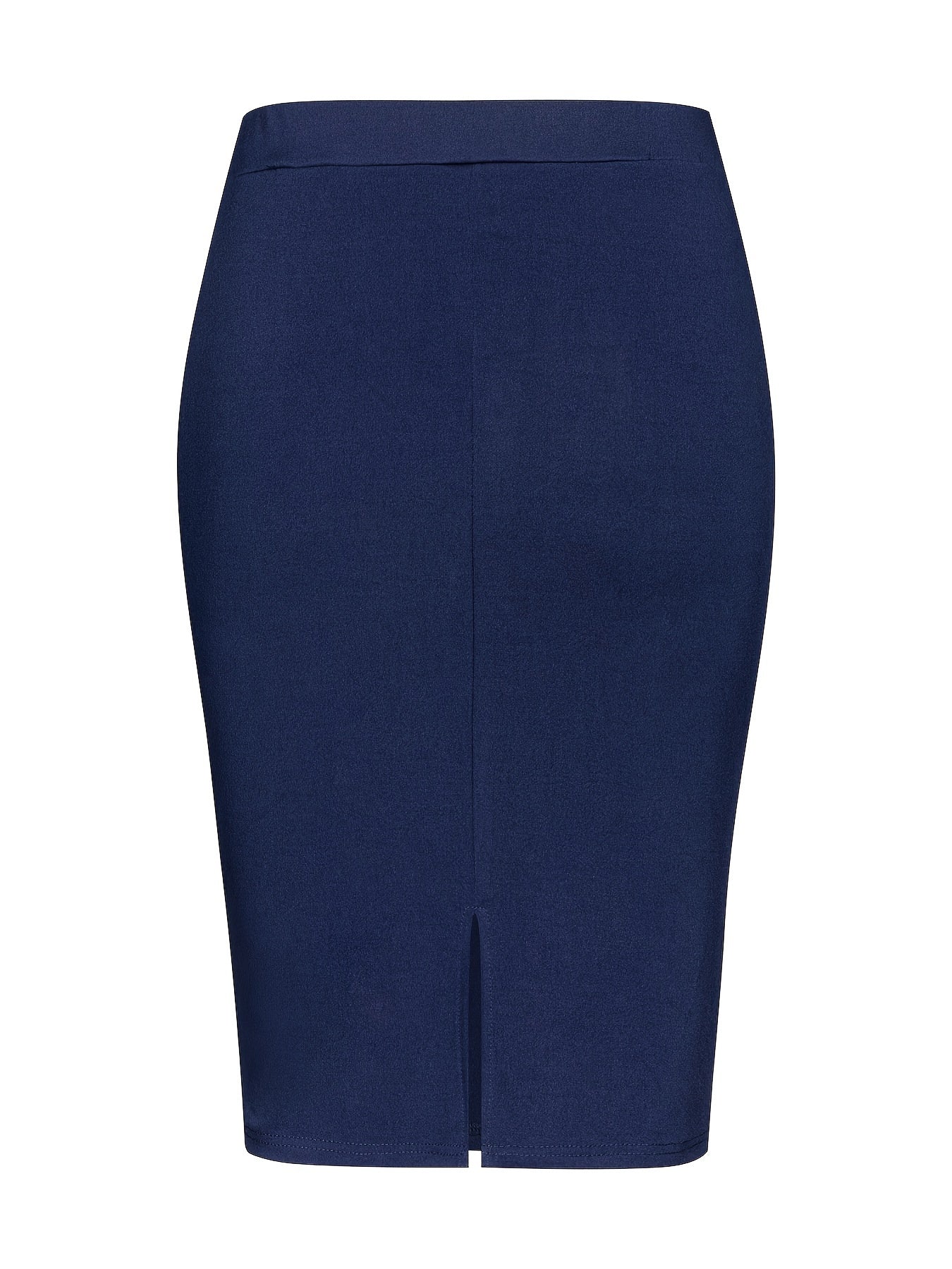 Plus Size Solid Split Bodycon Skirt for Spring Summer Women’s Slim Skirt