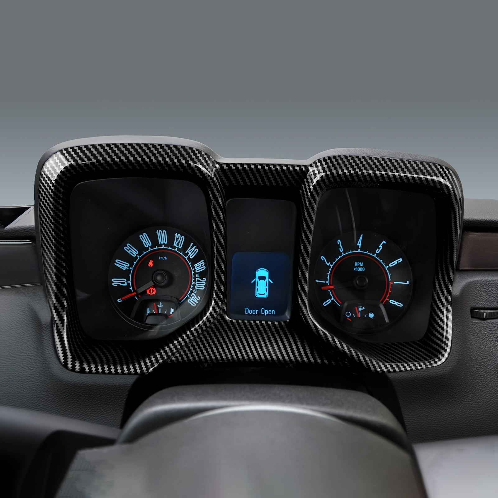 Car Dashboard Instrument Panel Cover ABS Carbon Fiber Trim Sticker for Camaro 2010-2015