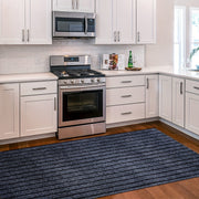 Alfombra de entrada duradera a rayas, antideslizante, de PVC, impermeable y resistente a las manchas