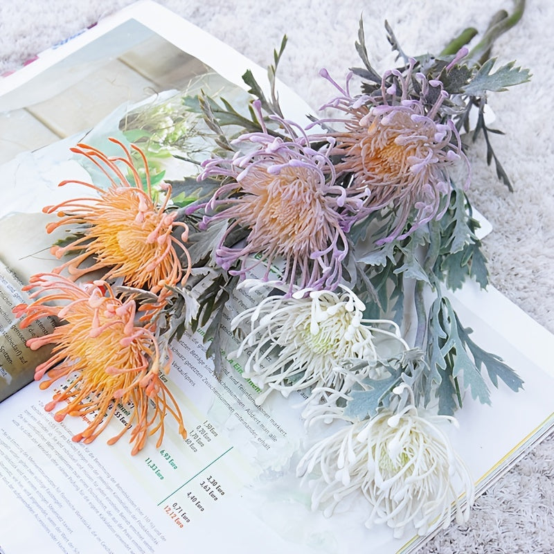 Artificial Plant with Short Branch and Crab Claw 2 Heads for Home Decor Weddings Engagements