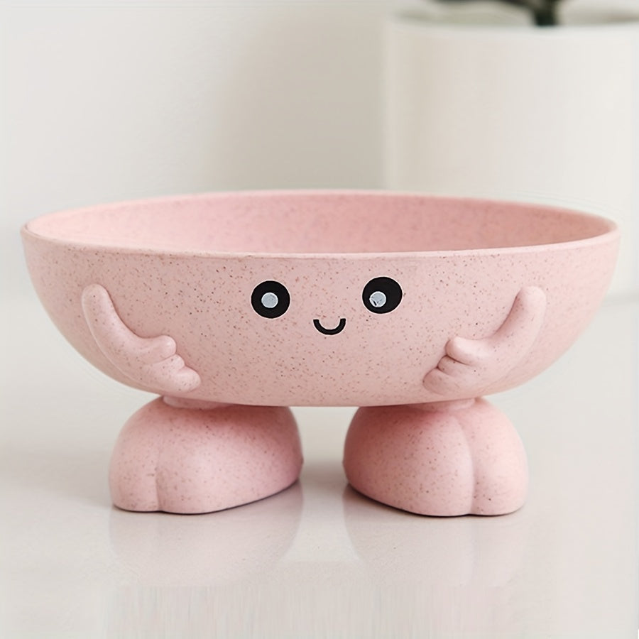 Plastic Cartoon Soap Dish with Drainage for Bathroom Multifunctional Storage