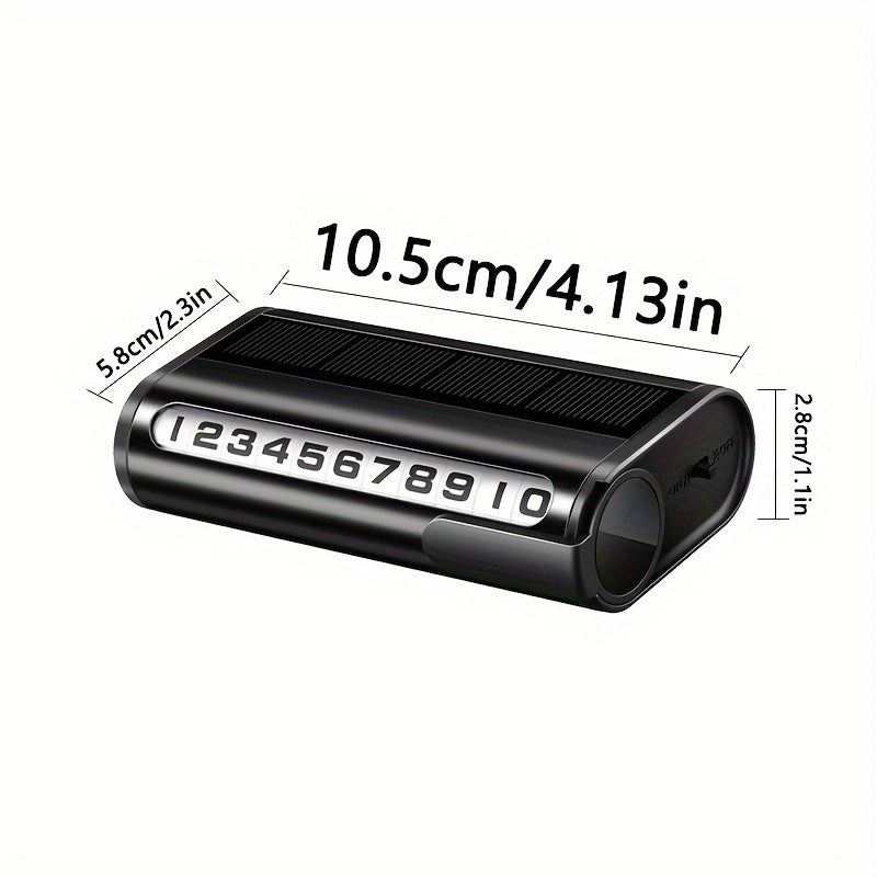 Soporte de placa de matrícula de coche de alta gama con luz nocturna solar, dial giratorio, disponible en tres colores