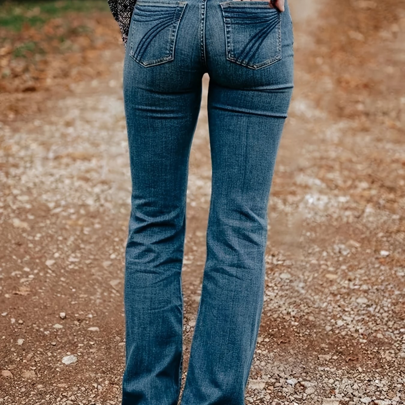 Plus Size Women’s Denim Jeans High Stretch Straight Leg Solid Color