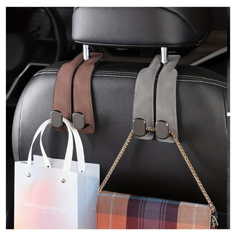 Car Back Seat Organizer Double Hook ABS Hidden Storage Hook for Car Seat Back