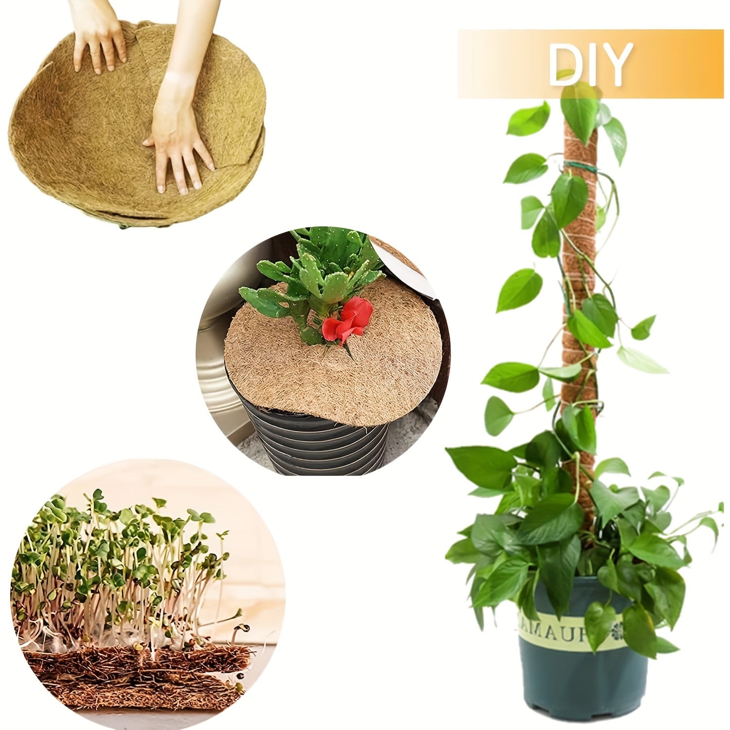 Natural Coconut Coir Reptile Mat for Bedding and Breeding Box Lining