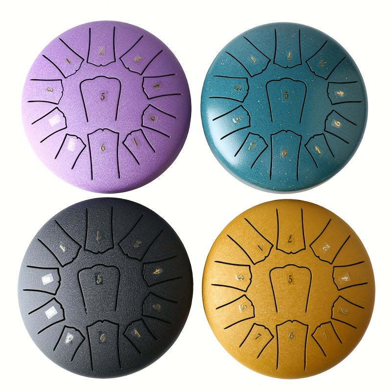 Boshlovchilar uchun 11 ta notli 6 dyuymli turkuaz po'lat tilchali davul