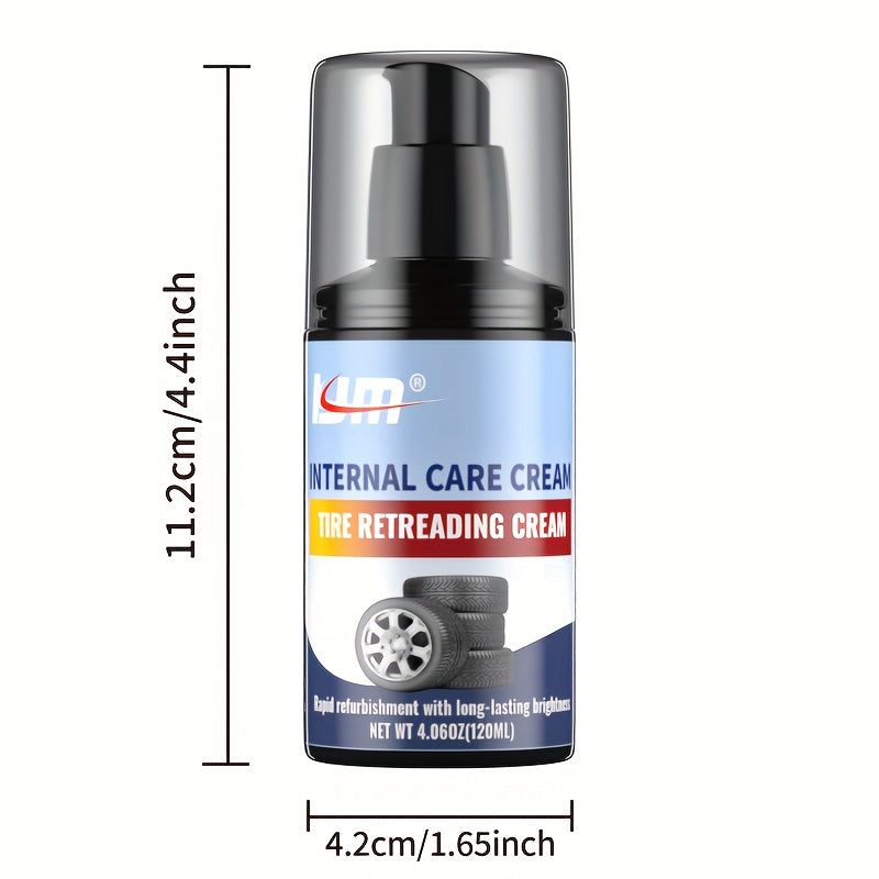 Cera brillante para neumáticos 120ml Protección contra el ennegrecimiento Mejorador de brillo para neumáticos de coche y SUV