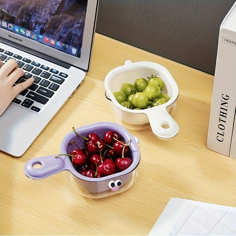 2 ta yoqimli o'rdak tumshug'i drenaj savatlari - meva va sabzavotlar uchun ikki funktsiyali oshxona filtrlar, xavfsiz va mustahkam plastikdan tayyorlangan, suv filtri va yuvish savatini o'z ichiga oladi.