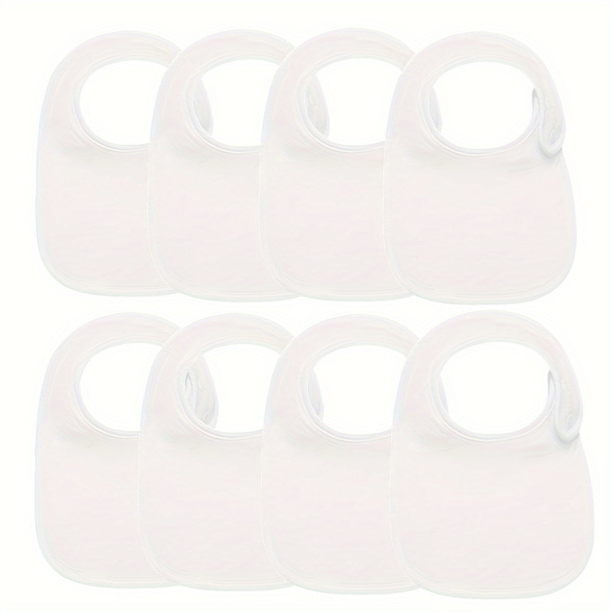 Baby Bibs Set of 8 Soft Absorbent Drooling Bibs with Snaps Adjustable Fit