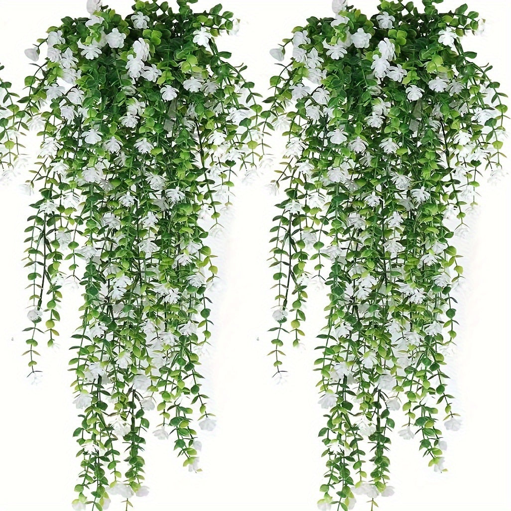 Uy bezaklari uchun sun'iy kamelliya osma o'simliklar to'plami, ichki va terrassa uchun