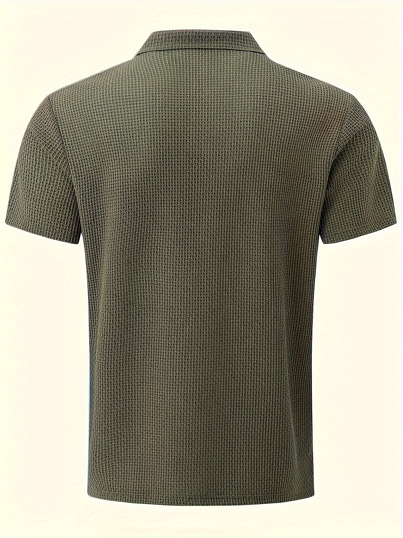 Men's Breathable Mesh Golf Shirt Short Sleeve Moisture-Wicking Nylon Spandex Casual Summer