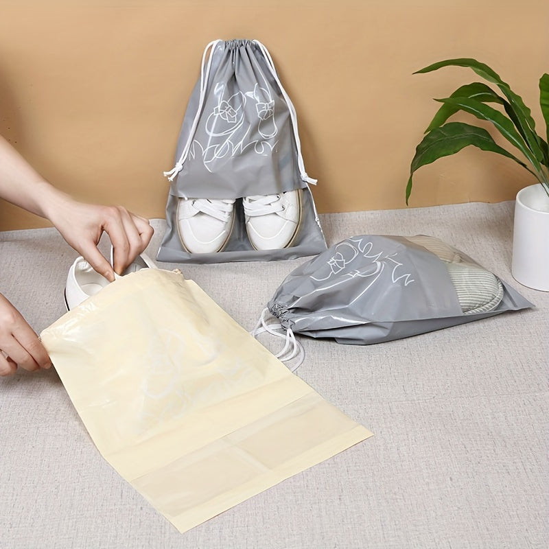 Hanging Shoe Organizer Bag Transparent Dustproof Travel Storage White Shoes