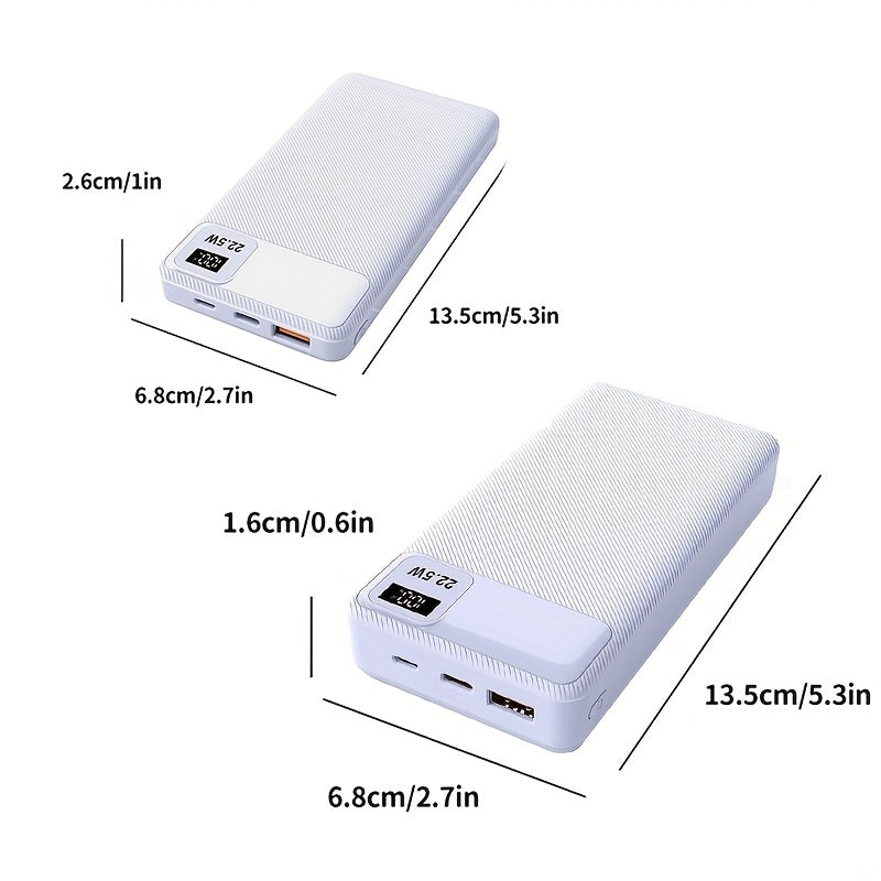 20000mAh Portable Power Bank with LED Display Fast Charging for iPhone and Android Devices
