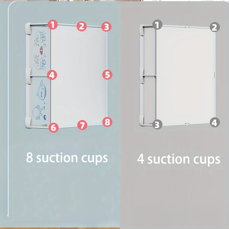 Children's Play Fence with Doors and Pull Rings Indoor Outdoor Safety Guardrail with Anti-slip Bases