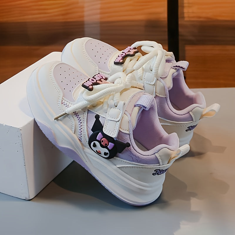 Kids Flat Skate Shoes with Beaded Detailing and Adjustable Straps for Boys and Girls