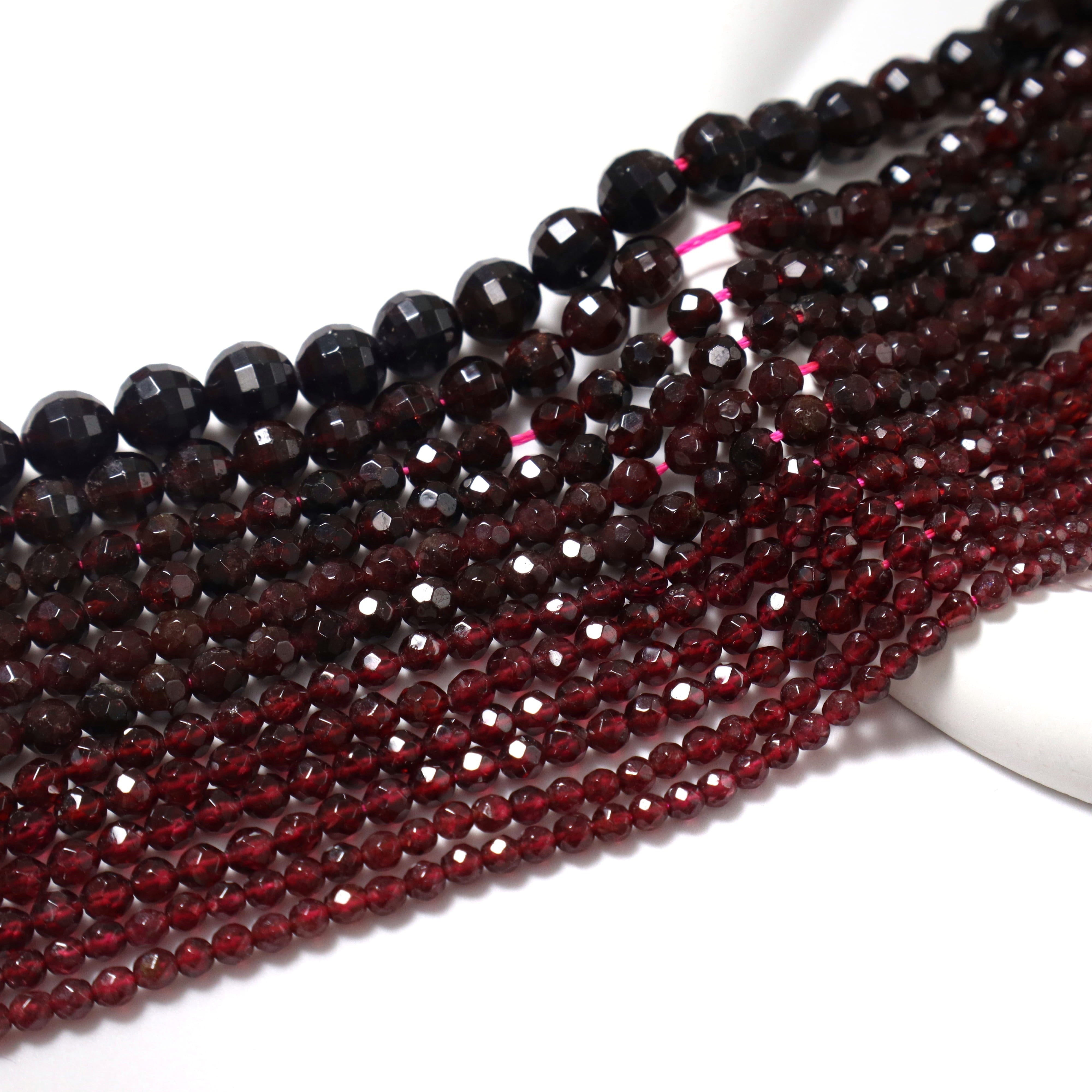 Sun'iy zargarlik DIY bilaguzuk va uzuk to'plami, garnet kristalli va tilla bilan