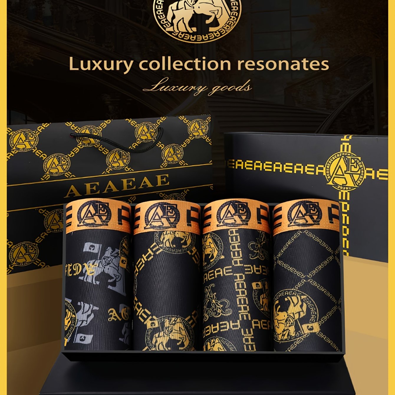 Men's Boxer Briefs Set of 4 Breathable Stretch Polyester for Sports and Daily Wear