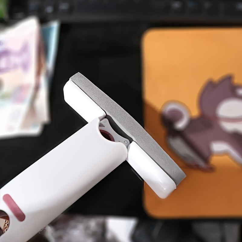 Kichik mop to'plami, 2 ta gubka boshli va shisha squeegee bilan hammom, avtomobil oynalari uchun