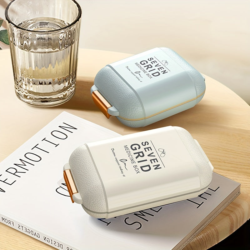 Polypropylene 7-Day Pill Organizer Dustproof Moisture-Resistant Travel Size