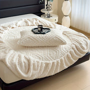 Velvet Fitted Sheet Protector Waterproof Breathable Urine-Resistant All-Season