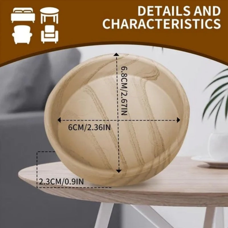 Felt Base Castor Cups Set of 4 Non-Slip Protectors for Wooden Floors Chairs