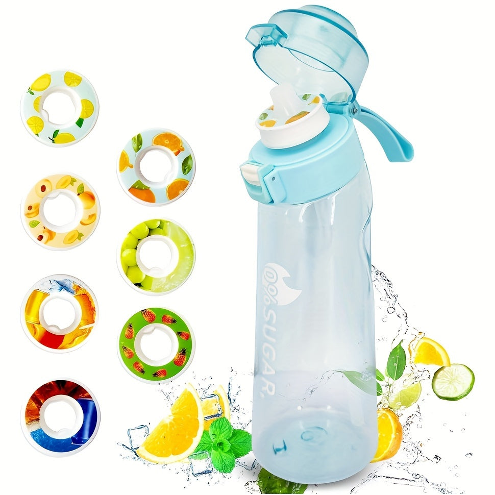 Water Bottle Set with 7 Fruity Scented Flavors for Outdoor Sports