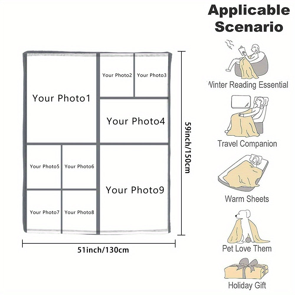 Personalized Couple Flannel Throw Blanket Soft Warm Gift for Couch Bed Camping