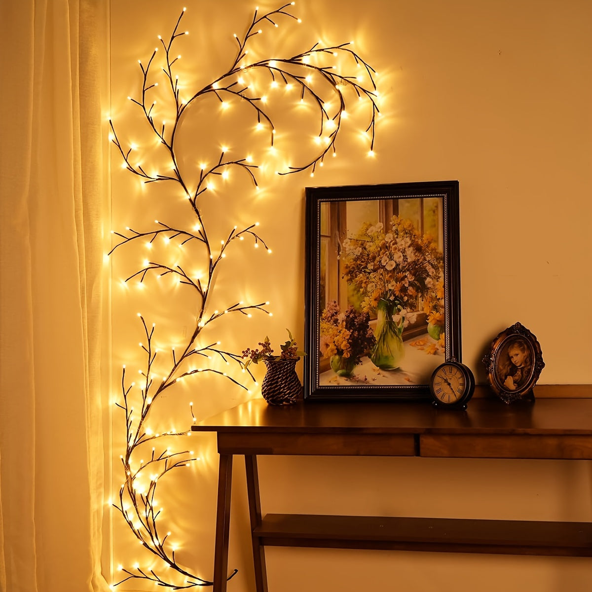 Luz de árbol de abedul blanco con 96 LEDs 8 modos para decoración del hogar, fiesta, regalo