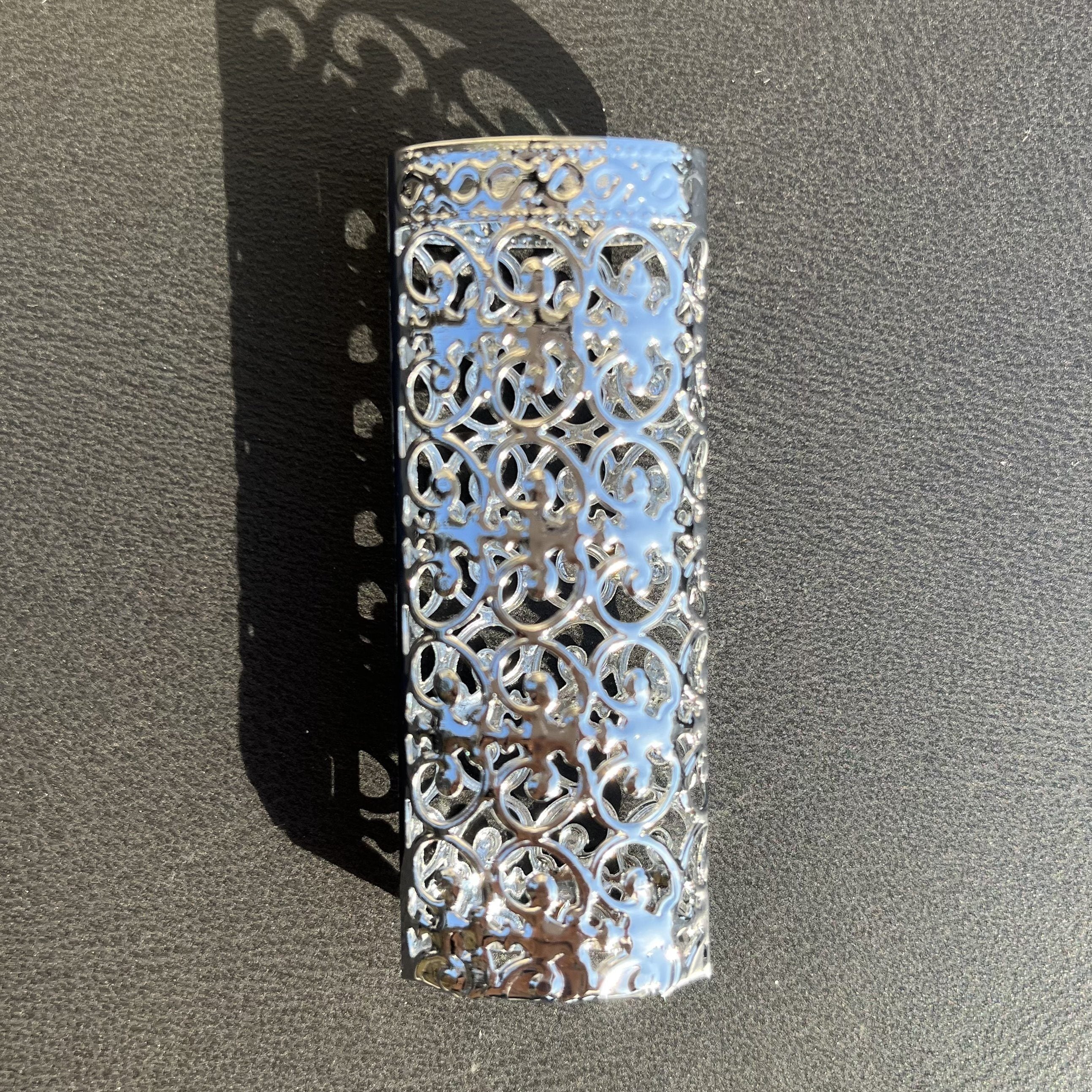 Metal Lighter Case Cover for J6 Full Size BIC, Hollow Design, Blingy Style