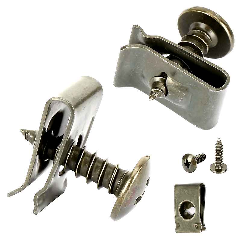 20 Pcs Motorcycle ATV Plastic Cover Metal Retainer Screws Clips M4 M5