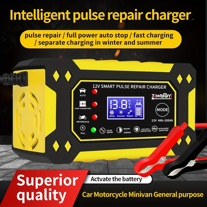 Smart Pulse Repair Charger for Cars Trucks Motorcycles Lawn Mowers 12A 50W