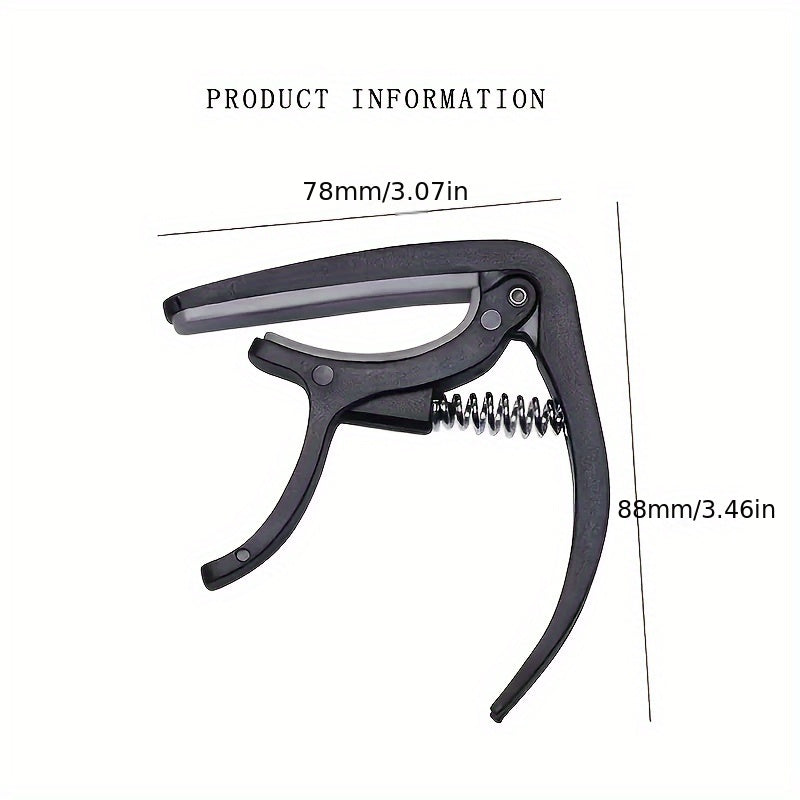 Nylon Guitar Capo for Acoustic Electric Classical Ukulele Quick Change Durable Black ABS